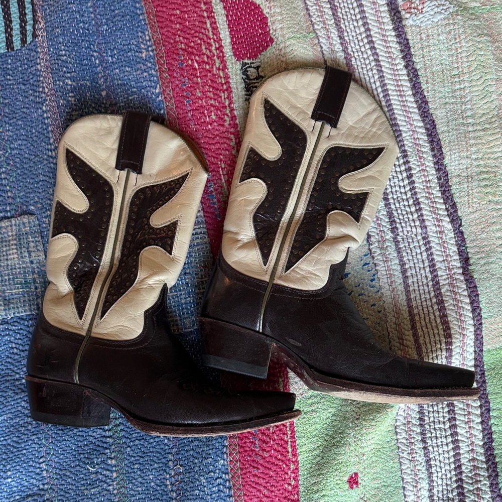 Frye Two-Tone Cowboy Boots Size 6